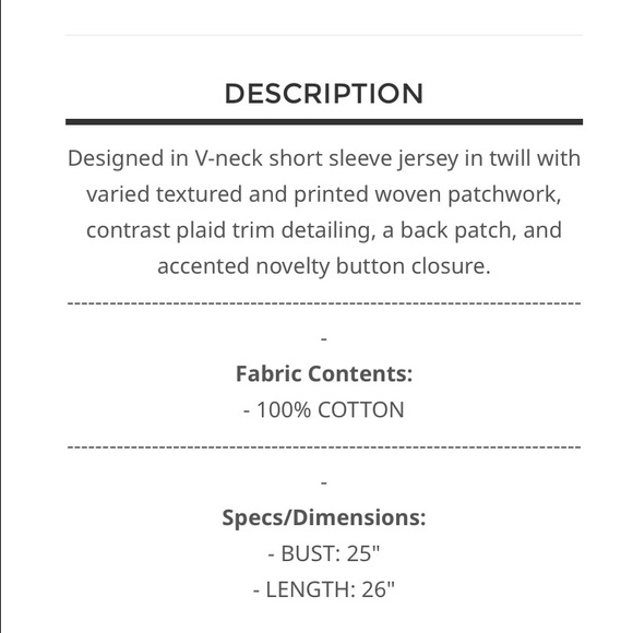 Patchwork Denim Button-Up Top - Picture 5 of 5